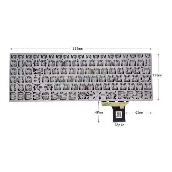 Tastatura za laptop Toshiba Dynabook for Satellite Pro C50-J series, mali enter - Slika 3