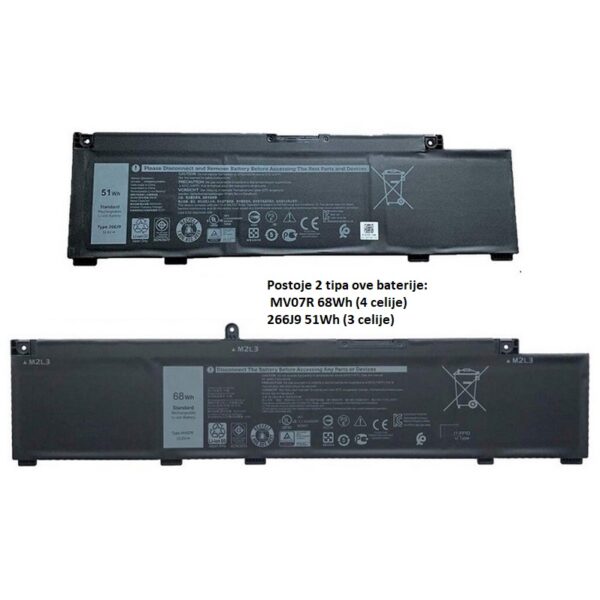 Baterija za Laptop Dell G3 15 3500 3590 G5 5500 5505 duza - Image 3