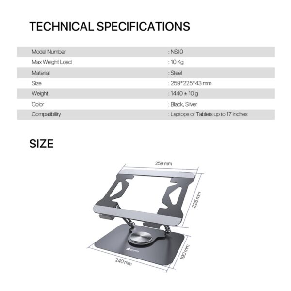 Laptop Cooler Fantech NS10 crni - Image 2