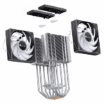 CPU Hladnjak Jonsbo CR-3000E DualTower RGB 260W TDP CRNI - Slika 4