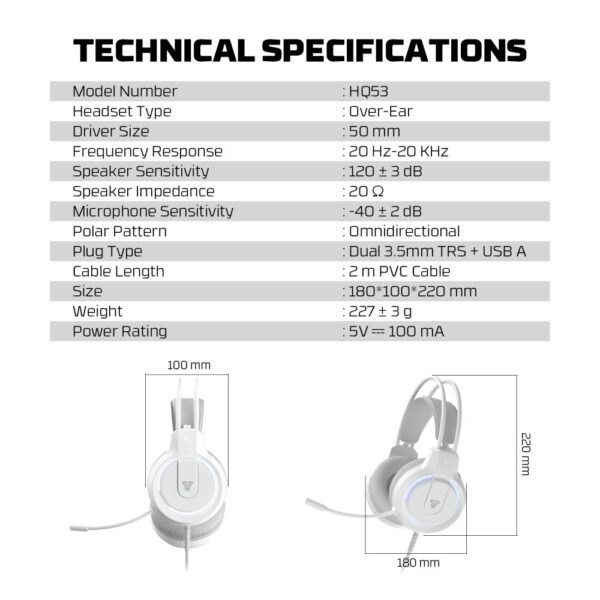 Slusalice Gaming Fantech HQ53 Flash Space Edition - Image 6