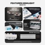Tastatura Mehanicka Gaming Fantech MK920 RGB Maxfit 6 Wireless black (Brown switch) - Image 12