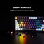 Tastatura Mehanicka Gaming Fantech MK875 RGB Atom 81 Navy (Red switch) - Image 2