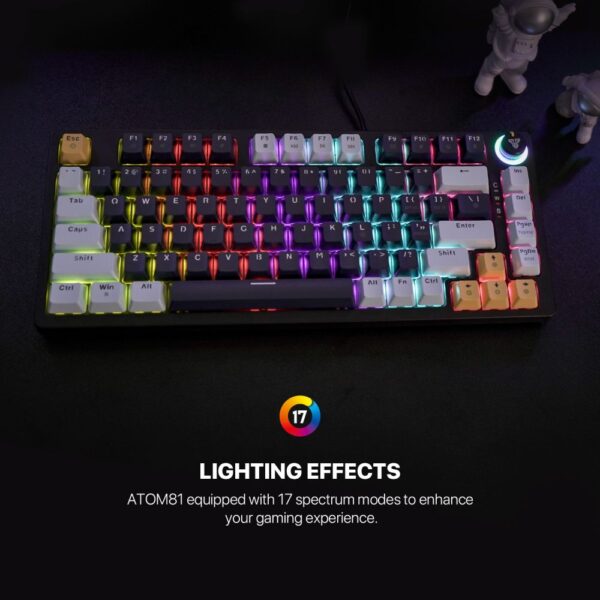 Tastatura Mehanicka Gaming Fantech MK875 RGB Atom 81 Navy (Red switch) - Image 7