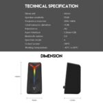Laptop zvucnici Fantech GS301 Trifecta crni - Image 2