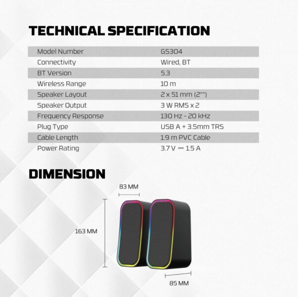 Bluetooth zvucnik Fantech GS304 GROOVE crni - Image 5