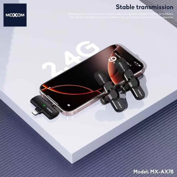 Bežični mikrofon za snimanje telefonom dual receiver - Image 5