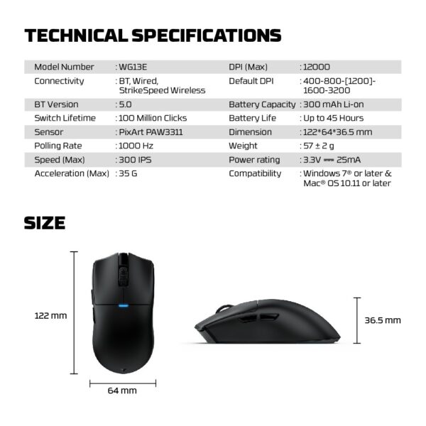 Wireless Gaming Mis Fantech WG13E Tanto E crni - Slika 7
