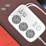 Produzni kabl LDNIO 3 uticnice + 2xUSB QC 60W, 2xPD 65W 2m beli - Slika 2