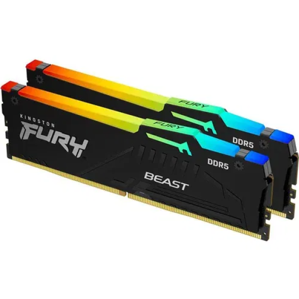 46204 RAM DDR5 16GB (2x8GB) 6000MHz Kingston Fury Beast RGB KF560C36BBEAK2-16 - Slika 1
