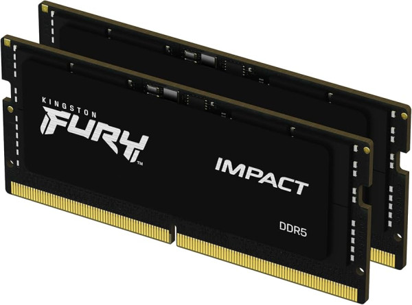 25122025694d2620be3f0.jpeg RAM SODIMM DDR5 32GB (2x16GB) 5600MT/s Kingston Fury KF556S40IBK2-32 - Slika 1