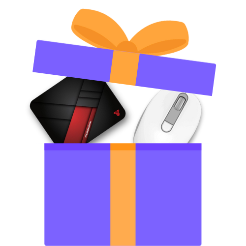 ps5 Desk Upgrade set: Miš + podloga za miš - Slika 1