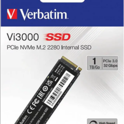 SSD M.2 NVMe Verbatim 1TB Vi3000 3100MBs/2200MBs