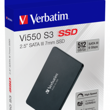 SSD 2.5" SATA Verbatim Vi550 S3 512GB 520MB/s 500MB/s