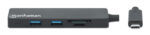USB-C HUB 3port Manhattan 164948 3.2 G1/5Gbps/CR/Crni - Slika 2