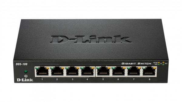 16031 LAN Switch D-Link DGS-108GL/E 10/100/1000Mbps 8port Metal Gigabit - Slika 1