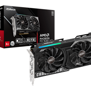 SVGA ASrock RX 9060 XT Challenger 8GB/GDDR6/128bit/crna, RX9060XT CL 8GO