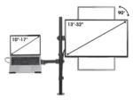 Nosač za monitor sa postoljem za laptop Manhattan 462136 13"-32" - Slika 2