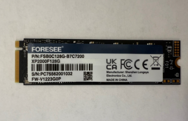 45928 SSD Foresee 128GB M.2 2280 FSB0C128G-B7C7200 BULK - Slika 1