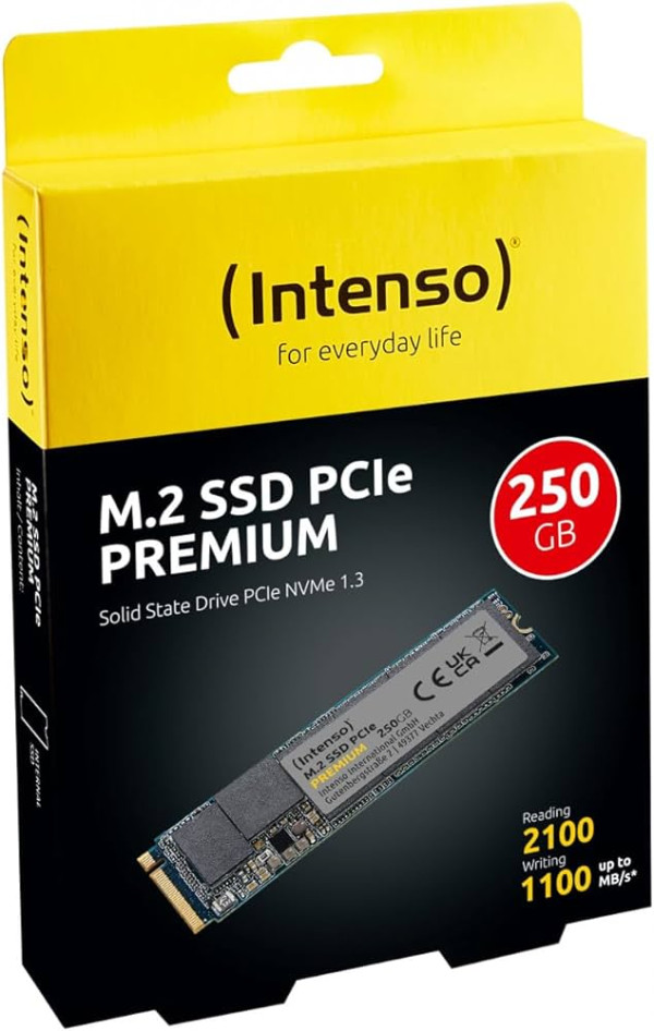 46949 SSD M.2 NVMe Intenso Gen.3x4 250GB 3835440 Read 2100MBs/Write 1100MBs - Slika 1
