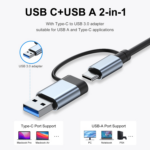 Adapter Type C - USB 3.0 HUB na 2xType C, 3xUSB 3.0 i 2xUSB 2.0 7u1 20cm kabl - Slika 5