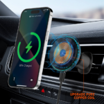 Auto stalak za ventilaciju LDNIO MA23 15W Wireless magnetic crni - Slika 4