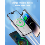 Back up baterija LDNIO PQ16 10000mAh, 15W wireless, sivo bela - Slika 5
