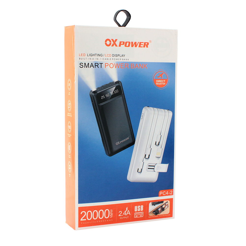 back-up-baterija-oxpower-pc4-2-5v-2a-20000-mah-crna-190465-290909.png Power bank prenosiva baterija Oxpower PC4-2 4in1 5V 2A 20000 mAh crna - Slika 1