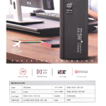 Power bank prenosiva baterija Oxpower PD22 20000mAh crna - Slika 4