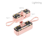Power bank prenosiva baterija privezak Oxpower 5000mAh lightning roze - Slika 2