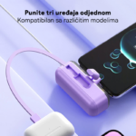 Power bank prenosiva baterija privezak Oxpower 5000mAh lightning roze - Slika 4