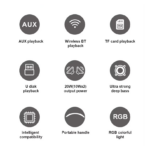 Bluetooth zvucnik Kisonli K12 crni - Slika 4