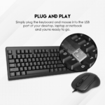 Combo mis i tastatura Fantech GO KM-103 crni - Slika 3