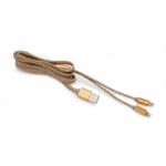 Data kabl LDNIO LC86 za iPhone lightning/micro 2u1 USB zlatni 1m - Slika 2
