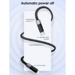 Data kabl LDNIO LC241i 30W Fast Automatic Power OFF Type C na iPhone lightning crni 1m - Slika 3