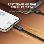 Data kabl LDNIO LS241 50W Fast Automatic Power OFF iPhone lightning crni 1m - Slika 2