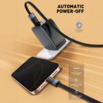 Data kabl LDNIO LS241 50W Fast Automatic Power OFF iPhone lightning crni 1m - Slika 4