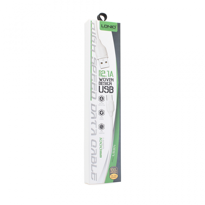 data-kabl-ldnio-ls371-type-c-beli-1m-114798-135175.png Data kabl LDNIO LS371 Type C beli 1m - Slika 1