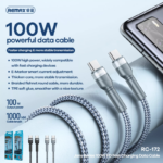 Data kabl REMAX Fast charging 100W PD RC-172 Type C na Type C crni 1m - Slika 3