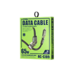 Data kabl REMAX RC-C189 PD 65W, QC 3.0 USB Lightning 27W, 2u1 crni 1m - Slika 5