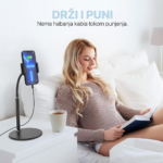 Desktop drzac za mobilni telefon fleksibilni crni - Slika 5