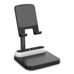 Desktop drzac za mobilni telefon HT531 sa wireless punjacem i LED svetlom crni - Slika 2