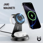 Desktop drzac za mobilni telefon magnetic ZJ02 3u1 (wireless punjac za mobilni telefon, slusalice i Apple smart watch) - Slika 5