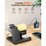 Desktop drzac za mobilni telefon Z18 6u1 (wireless punjac za mobilni telefon, slusalice i Apple smart watch) - Slika 2