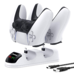 Dobe TP5-0506 stalak-punjač za dva gamepada PS5 beli - Slika 3