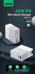 Brzi punjač 65W sa USB-C kablom - Za telefon, tablet i laptop - Slika 5
