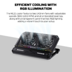 Laptop Cooler Fantech NC21 RGB crni - Slika 3
