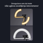 Tripod + LED ring lampa multifinkcionalna sa postoljem crna - Slika 4