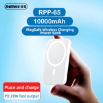 Power bank prenosiva baterija Magsafe REMAX Usion Series RPP-65 PD 20W + QC 15W Fast Charging 10000mAh plavi - Slika 2