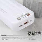 Eksterna baterija Oxpower 20000 mAh sa kablovima - Slika 6